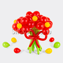 Цветы из красных шаров - изображение 1