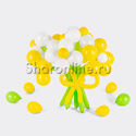 Цветы из желто-белых шаров - изображение 1