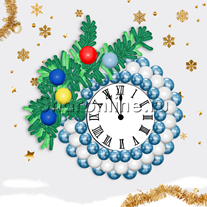 Фигура из шаров "Новогодние часы"