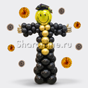 Фигура из шаров "Смайл выпускник" - изображение 1