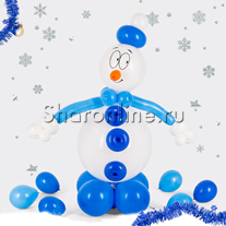 Фигура из шаров "Снеговик"