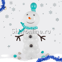 Фигура из шаров "Снеговик Степан"