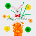 Фигура из шаров "Зайка с морковкой" - изображение 2