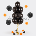 Фонтан из 10 черных шаров металлик - изображение 1