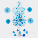 Фонтан из 10 голубых многоцветных шаров - изображение 1