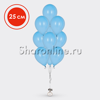 Фонтан из 10 голубых шариков 25 см
