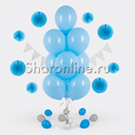 Фонтан из 10 голубых шаров - изображение 1
