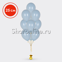 Фонтан из 10 голубых шаров "Макаронс" 25 см