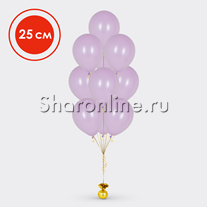Фонтан из 10  лиловых шаров "Макаронс" 25 см