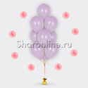 Фонтан из 10 лиловых шаров "Макаронс" - изображение 1