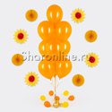 Фонтан из 10 оранжевых шаров металлик - изображение 1