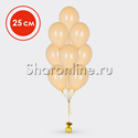 Фонтан из 10 персиковых матовых шаров 25 см - изображение 1