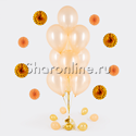 Фонтан из 10 персиковых шаров металлик - изображение 1