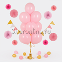 Фонтан из 10 розовых шаров - изображение 1