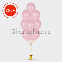 Фонтан из 10 розовых шаров 25 см