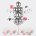 Фонтан из 10 шаров "Хром" серебро - изображение 1