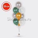 Фонтан из 10 шаров Изумрудные искры 25 см - изображение 1