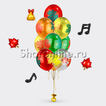 Фонтан из 10 шаров кленовые листья
