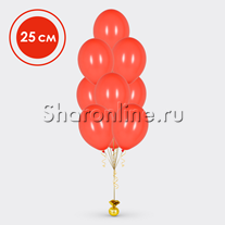 Фонтан из 10 шаров кораллового цвета 25 см