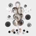 Фонтан из 10 шаров "Мрамор черно-белый" - изображение 1