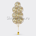 Фонтан из 10 шаров с конфетти золотые звезды - изображение 1