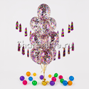 Фонтан из 10 шаров с квадратным разноцветным конфетти - изображение 1