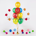 Фонтан из 10 шаров с надписью с Днем Рождения - изображение 1