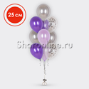 Фонтан из 10 шаров Сиреневый вальс 25 см - изображение 1