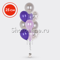 Фонтан из 10 шаров Сиреневый вальс 25 см