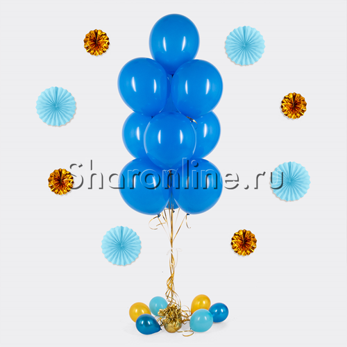 Фонтан из 10 синих шаров - изображение 1