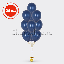 Фонтан из 10  темно-синих шариков 25 см