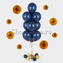 Фонтан из 10 темно-синих шаров - изображение 1