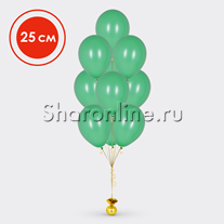 Фонтан из 10 зеленых матовых шариков 25 см