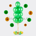 Фонтан из 10 зеленых шаров металлик - изображение 1