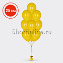 Фонтан из 10 желтых матовых шариков 25 см - изображение 1