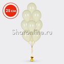 Фонтан из 10  желтых шаров "Макаронс" 25 см - изображение 1