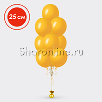 Фонтан из 10 золотистых шаров 25 см
