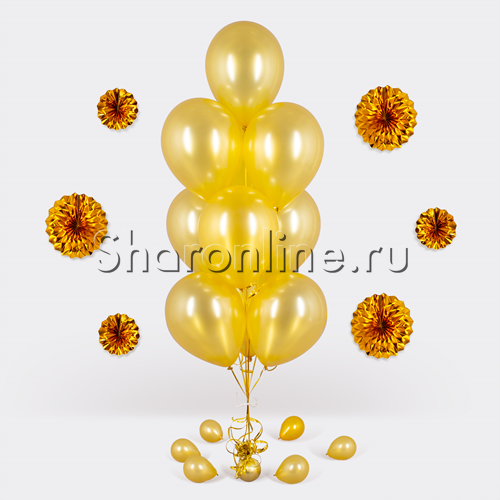 Фонтан из 10 золотых шаров - изображение 1