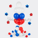 Фонтан из шаров "Флаг России" на столбике 50 см - изображение 1