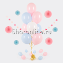 Фонтан из шаров "Розовая лазурь" - изображение 1