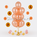 Фонтан из шаров "Розовое золото" металлик - изображение 1