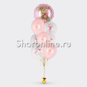 Фонтан из шаров "Розовый Фламинго" - изображение 1