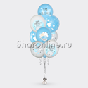 Фонтан из шаров "С Рождением мальчика" - изображение 1