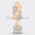 Фонтан-премиум из персиково-серых шаров - изображение 1