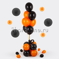 Фонтан-премиум "Оранжево-черные шары"