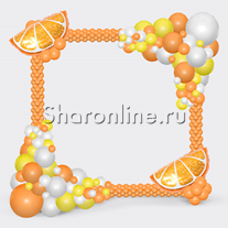 Фоторамка из шаров "Апельсиновое настроение"