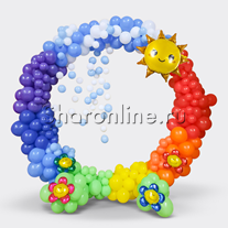 Фотозона из шаров "Радуга детства"