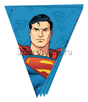 Гирлянда - флажки "Супермен" 240 см