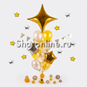 Гирлянда - флажки "Зигзаги" золотая 250 см - изображение 3
