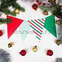 Гирлянда-флажки "Рождественские полосы" 130 см - изображение 1